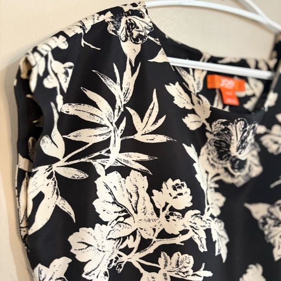 4/$10🎄Vintage Y2K Joe Fresh Black & White Floral Drop Waist Dolman Dress - Picture 6 of 14